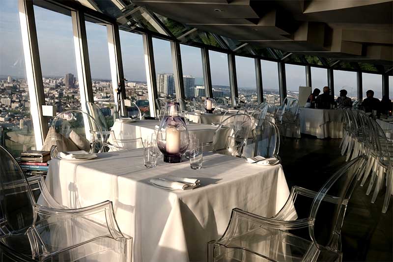 Reštaurácia a kaviareň UFO na Moste SNP Bratislava – panoramatický výhľad